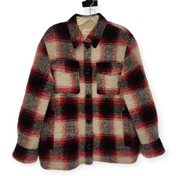 Isabel Marant Red and Black Plaid Jacket L
